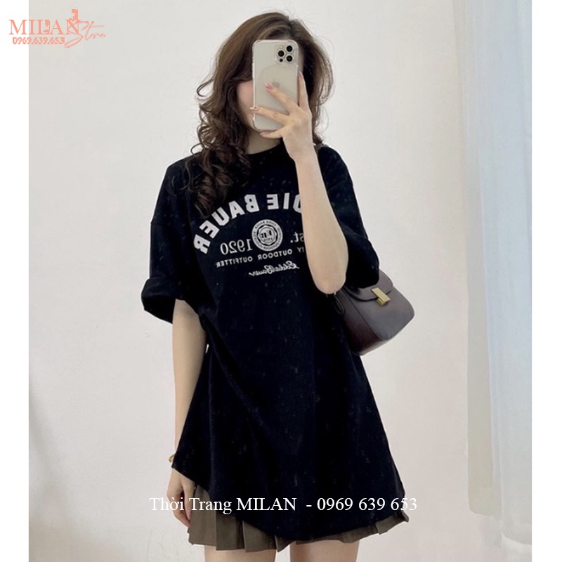 Áo thun nữ form rộng đẹp tay lỡ kiểu Hàn Quốc chất vải Cotton mềm mịn dáng  áo phông nữ in chữ co giãn đi học chơi ở nhà | BigBuy360 - bigbuy360.vn