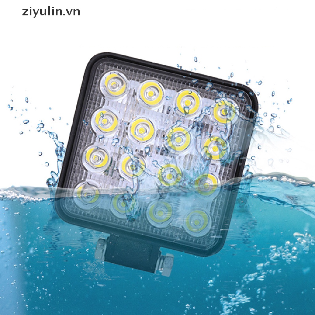 Đèn Pha LED Hình Vuông ziyulin 48W Chuyên Dụng Cho Xe Hơi Xe Tải