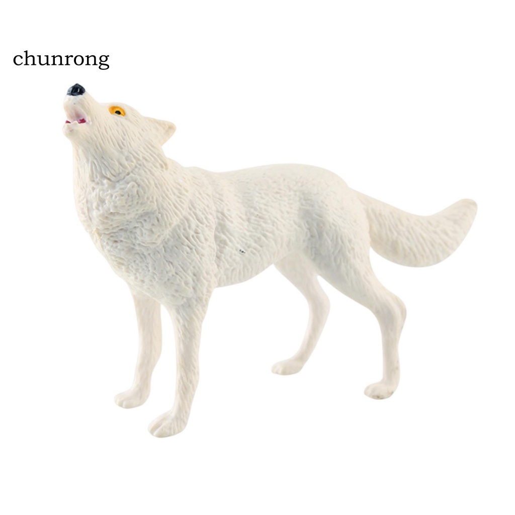 Cr Đồ trang trí Chó Sói Mini Trang Trí Bàn Làm Việc