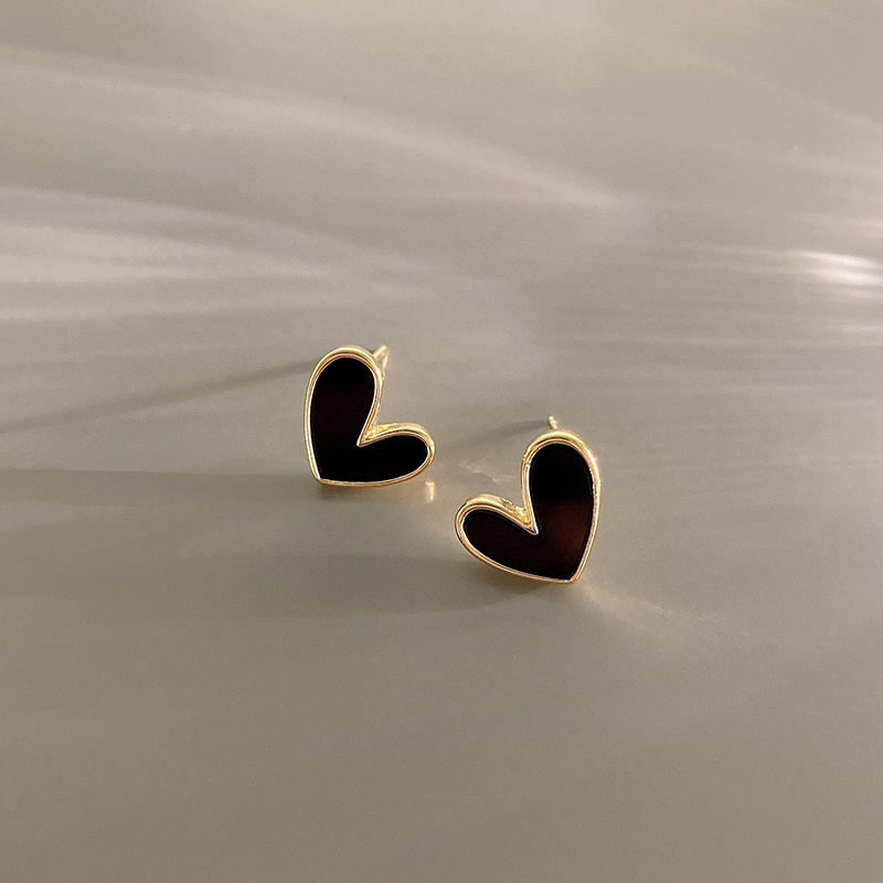 Bông Tai Mạ Bạc 925 Hình Trái Tim Thời Trang Phong Cách Mới 2023