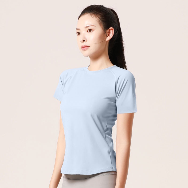 Áo Thun Thể Thao Dáng Rộng Màu Sắc Đơn Giản Chất Liệu Nhanh Khô Thoáng Khí Thời Trang Cho Nữ