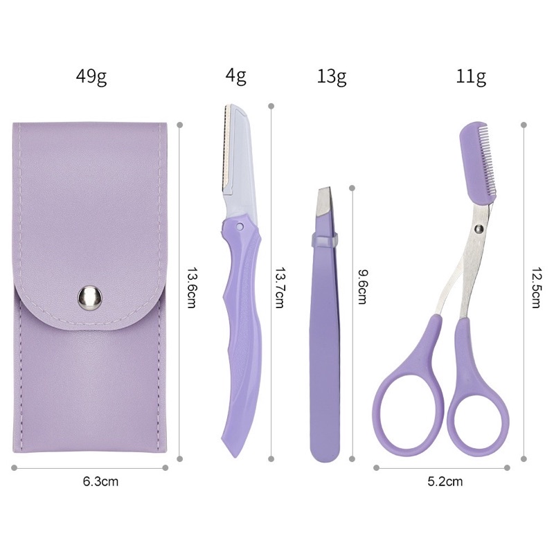 Purple - Set 4 Món Chăm Sóc - Cắt Tỉa Lông Mày , Bikini
