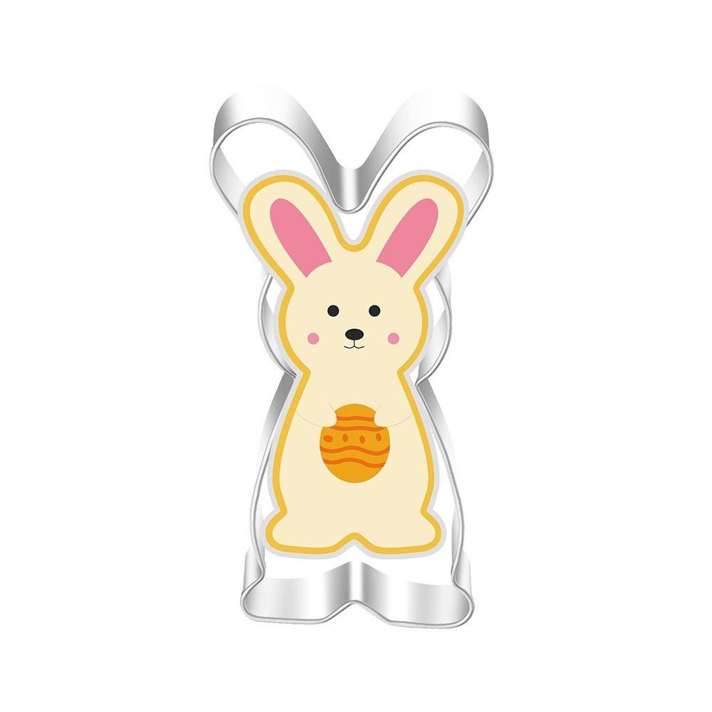 Bộ 5 Khuôn Làm Bánh Sandwich Bằng Thép Không Gỉ Hình Thỏ Phục Sinh 3D