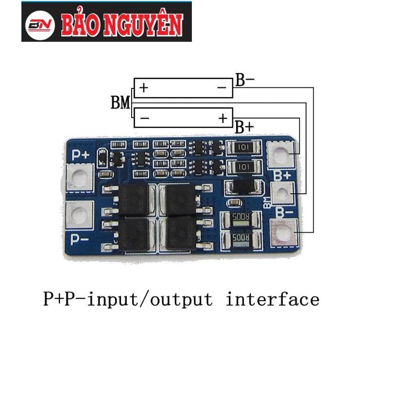Mạch 2S 8.4V 20A sạc cân bằng và bảo vệ pin li-ion. BN.