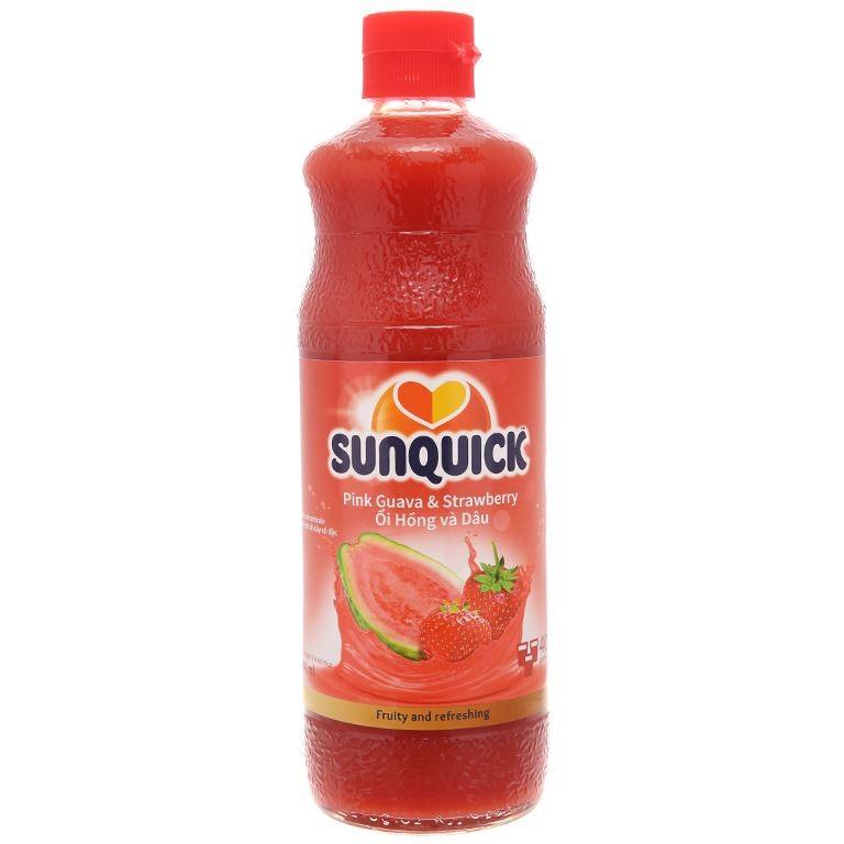 Nước ép sunquick dâu ổi chai 840ml