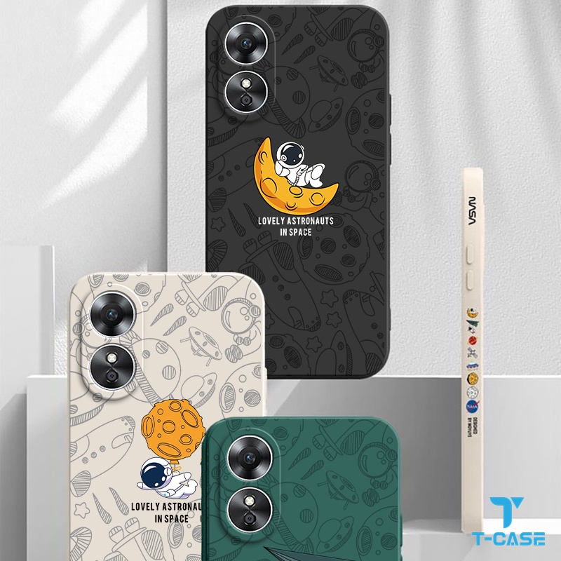 Ốp Điện Thoại Cho OPPO Reno 8T 5G Reno 8 4G Reno 8 5G Reno 7 4G Reno7 5G Reno 8Pro 5G Reno 7Pro 5G Reno 6 5G Reno 6Z 5G Reno 5 Reno 4 A94 A93 A91 Reno 2F Soft Astronaut Case 2A-TRK
