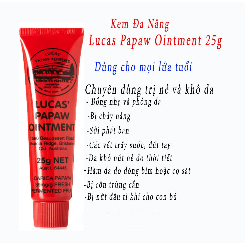 Kem đa năng Lucas tuýp 25g hàng Úc