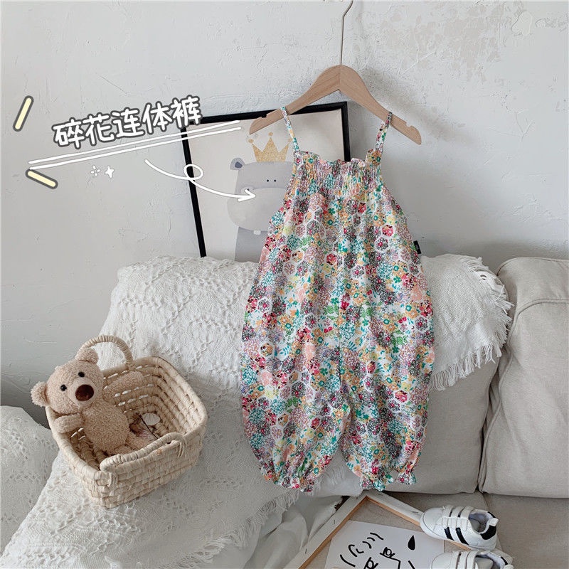 Bộ Áo Liền Quần Hai Dây Mùa Hè Dáng Suông Dễ Phối Đồ Cho Nữ