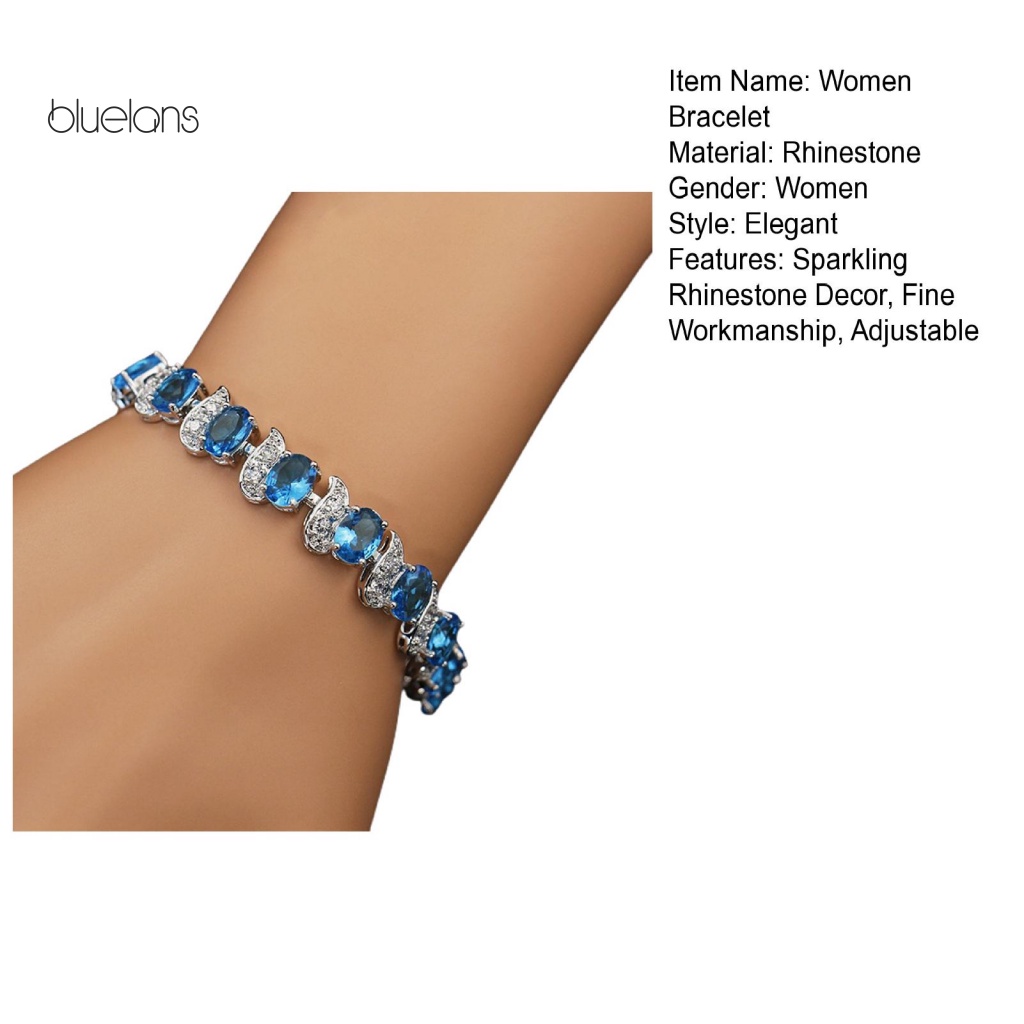 Vòng Tay Đính Đá Nhiều Màu Sắc Thanh Lịch Cho Nữ