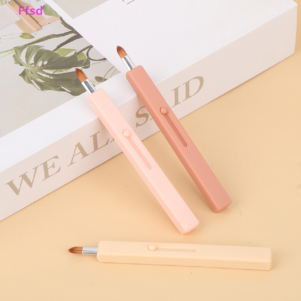 {Ffsd} Cọ Trang Điểm Môi Di Động Với Nắp Bảo Vệ Dụng Cụ Trang Điểm Có Thể Thu Vào * Bán Chạy
