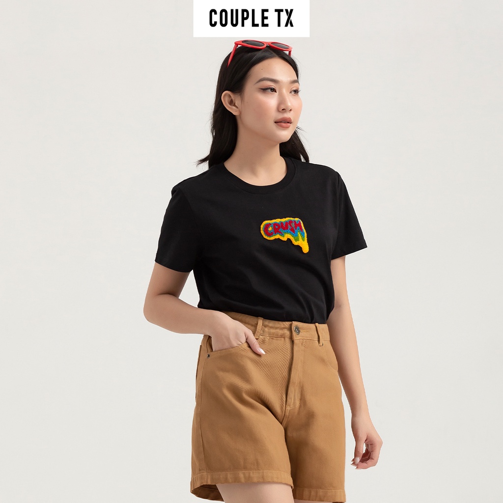 Áo Thun Nữ Couple TX Thêu Xù Crush WTS 2240