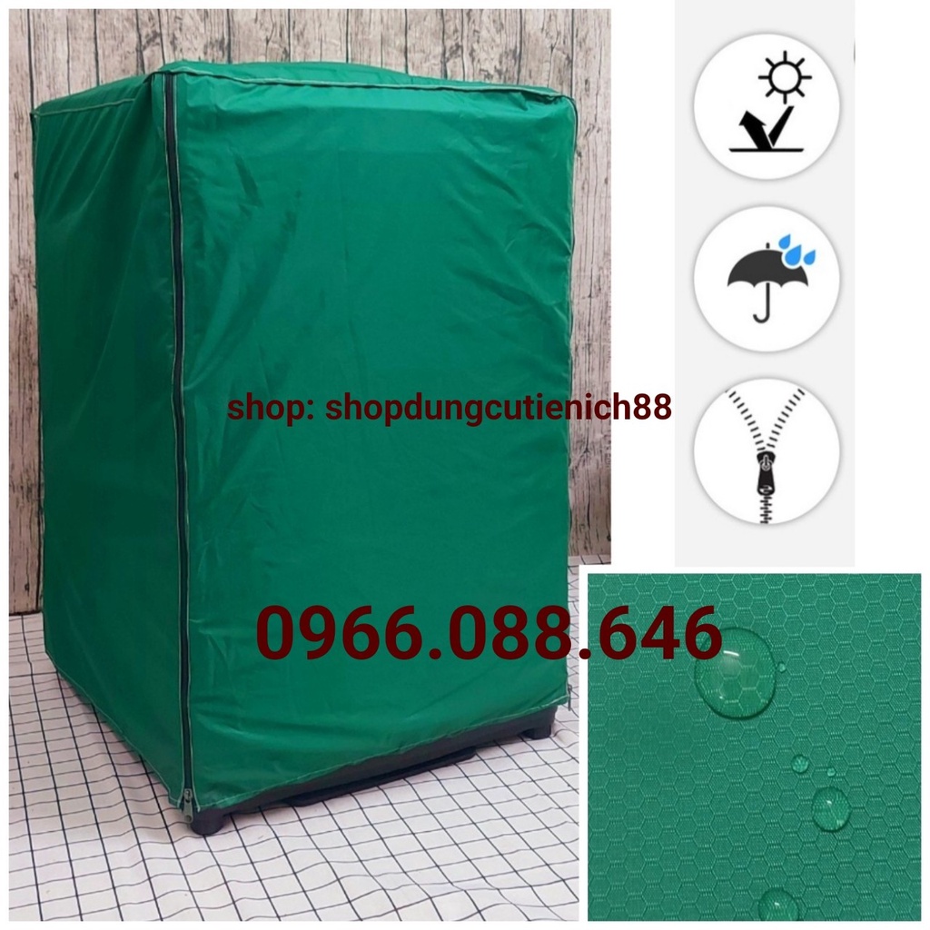Áo Trùm Máy Giặt Cửa Trước Cửa Ngang Vải Dù Siêu Bền Chống Mưa Nắng Nóng Từ 7kg đến 12kg
