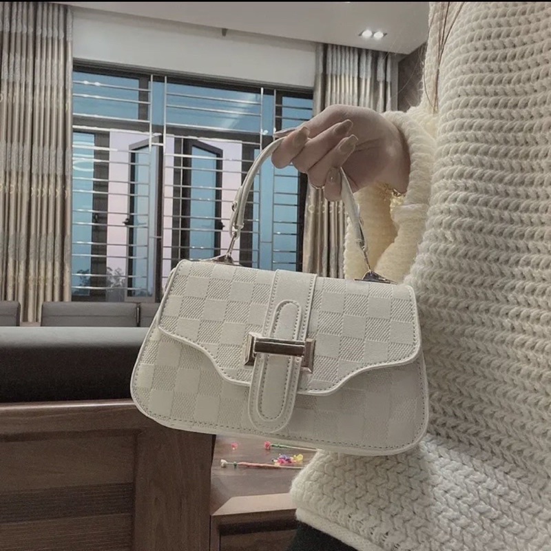 Túi xách chữ H ô vuông, túi xách nữ có dây đeo chéo