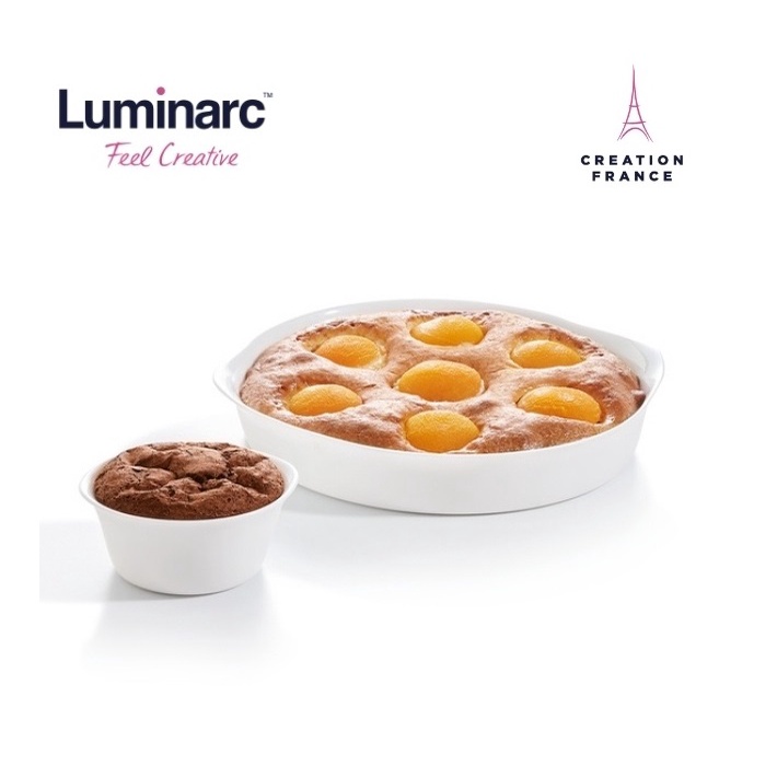 Khay Nướng Thủy Tinh Luminarc Smart Cuisine Tròn 28cm - L3165 | Phân Phối Chính Hãng