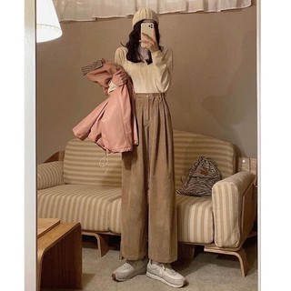 [ ORDER ] Quần nhung gân ống rộng Vintage ( Ảnh thật cuối )