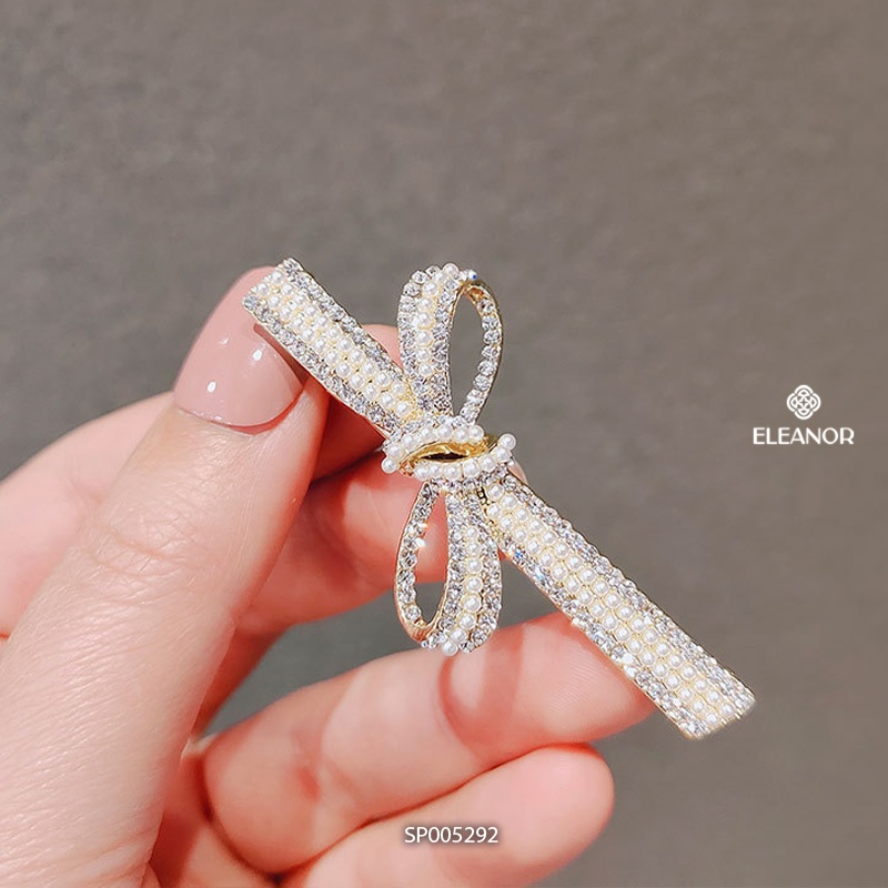 Kẹp tóc nữ Eleanor Accessories đính đá ngọc trai nhân tạo phụ kiện tóc phong cách Hàn Quốc 5292