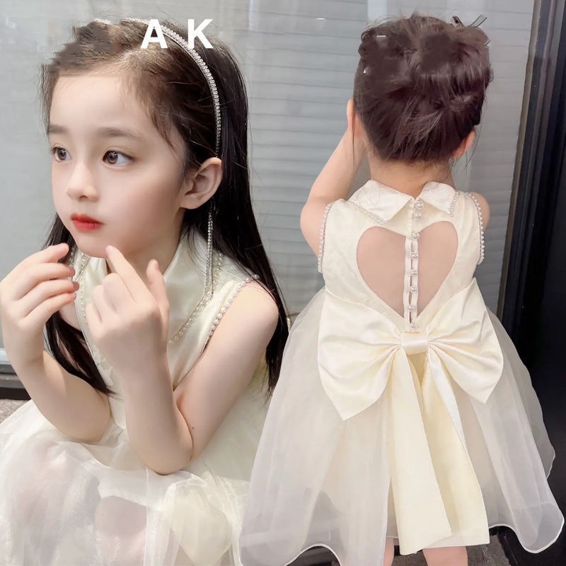 Đầm Công Chúa Hở Lưng Khoét Lỗ Thời Trang Mùa Hè Cho Bé Gái