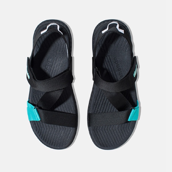 SHONDO | Giày Sandals Shondo F7 Racing nam nữ đen xanh mint F7R1313