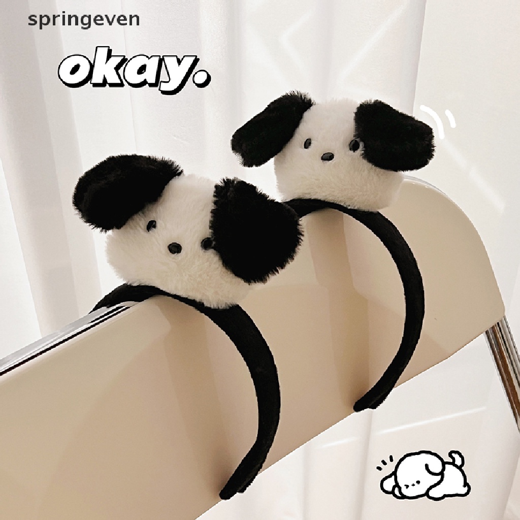 Băng Đô Nhung Mềm Mại Co Giãn Hình Chú Chó Hoạt Hình Đáng Yêu Cho Nữ