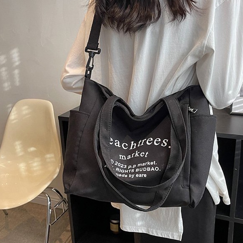 Túi Xách canvas Sức Chứa Lớn Thiết Kế Đơn Giản Thời Trang Cho Nữ