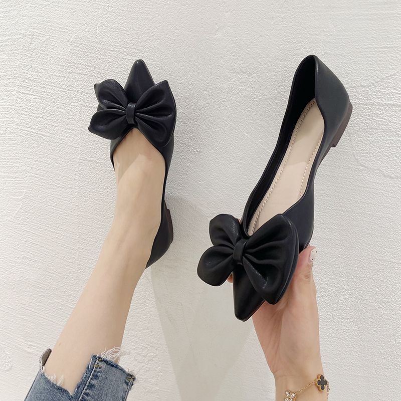 Giày Búp Bê Da Mềm Đế Bằng Thời Trang Cho Nữ