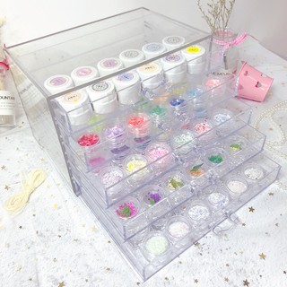 Khay mica 5 tầng đựng phụ kiện nail loại không chia ô