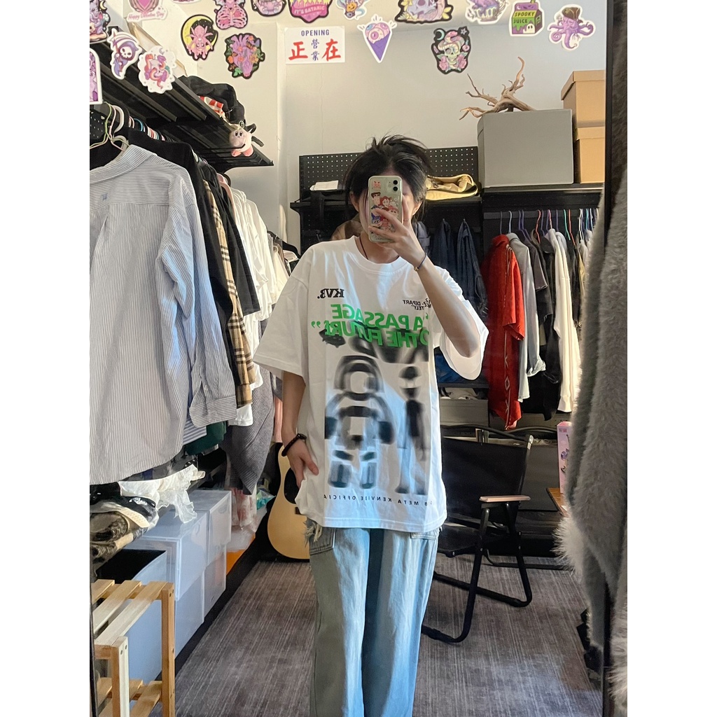 NRVP Áo Thun 100% Cotton Tay NgắN Plus Size 5XL