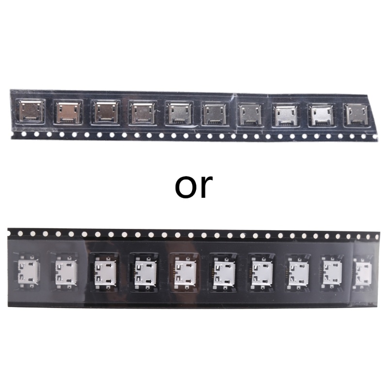 Set 10 Ổ Cắm Micro USB Type B 5 Pin Female SMD 4 Pin DIP Chuyên Dụng
