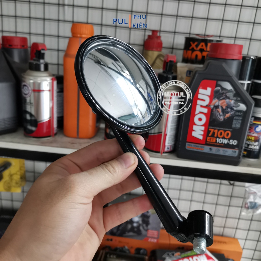Gương chiếu hậu tròn cầu lồi góc nhìn rộng chân 10li thuận cho xe máy Wave AB SH SH Mode Airblade...