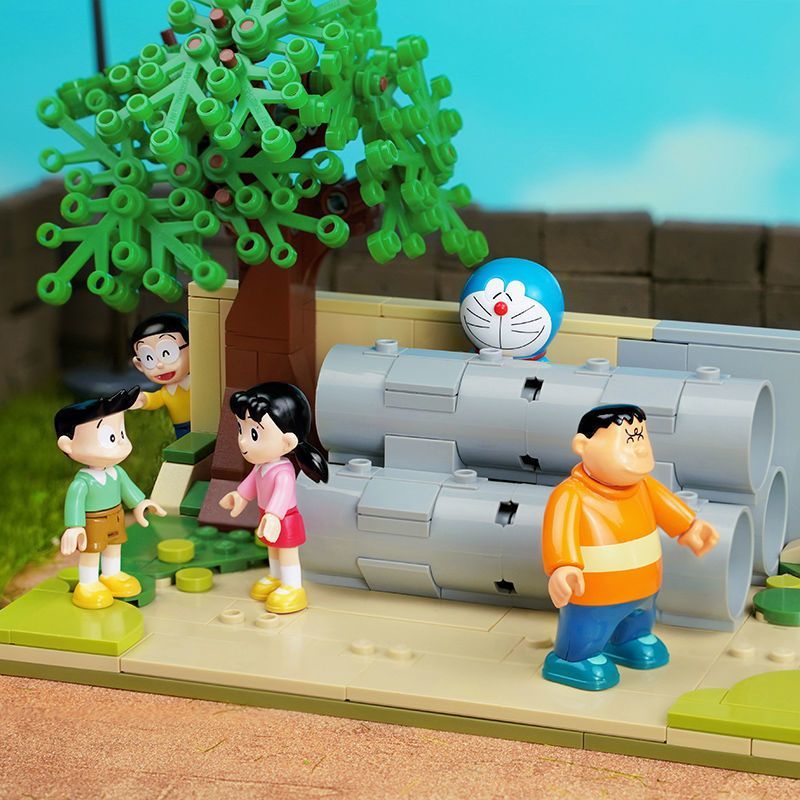 Bộ Đồ Chơi Lắp Ráp Mô Hình Lego Hình Doraemon Dạng Ống Xi Măng Rỗng Dành Cho Bé Trai Gái # 8-