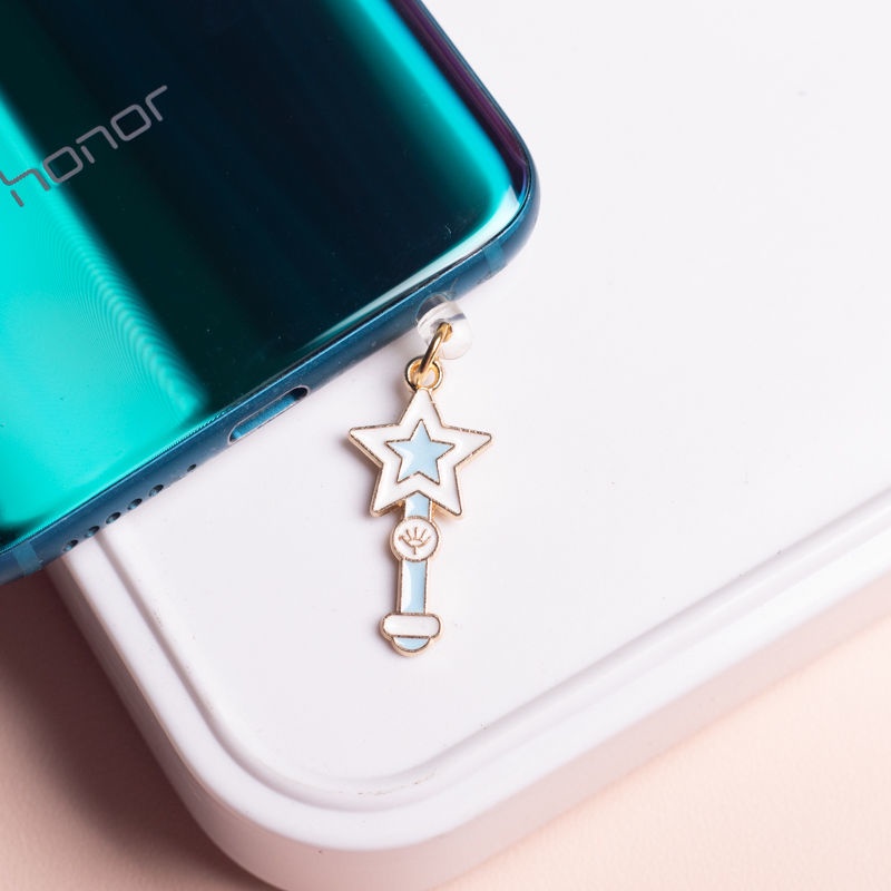 Nút Cắm Chống Bụi Cho Cổng Sạc Tai Nghe / Cáp Sạc Điện Thoại Di Động diy Hình Rồng Kuromi Thỏ Cinnamon Dog Kỳ Lân Hoạt Hình Trang Trí Chống Bụi