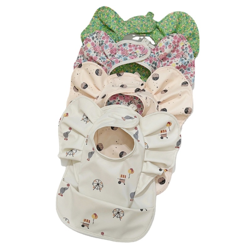 ✿ Yếm Ăn Chất Liệu PU Họa Tiết Hoạt Hình Dễ Thương Cho Bé