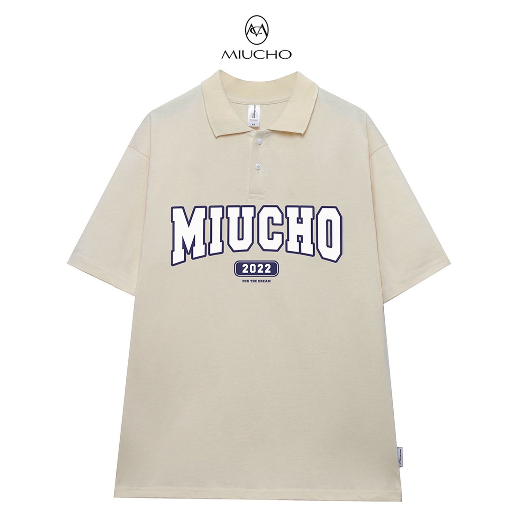 Áo thun polo nữ form rộng Unisex chất vải cotton MP001 Miucho in local brand