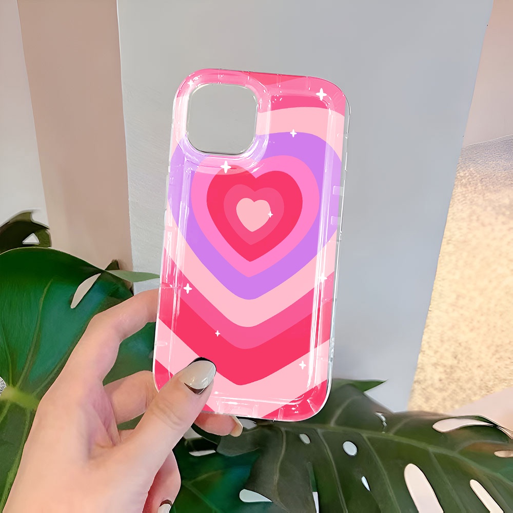 Ốp Điện Thoại Tpu Viền Dẻo In Hình Trái Tim Đỏ Cho iphone 14promax 11 13 12 7Plus X XS Max