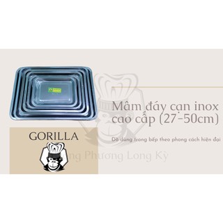 Mâm đáy cạn inox cao cấp GORILLA ( từ 27 đến 50cm )