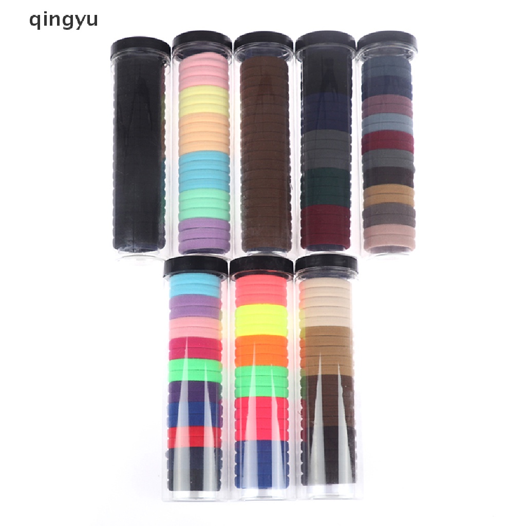 Bộ 20 Dây Cột Tóc Cao Su Co Giãn Nhiều Màu Sắc Cho Nữ