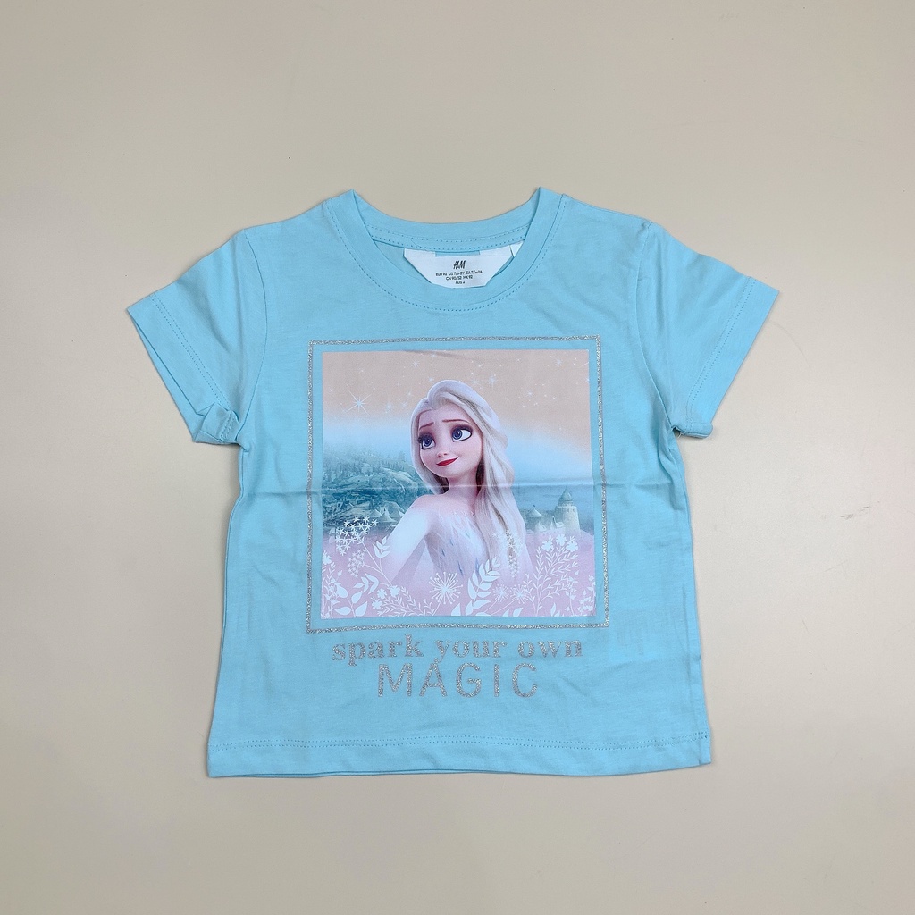 Áo cotton HM hoạt hình nhiều mẫu BG size 2-10y - Bảng màu 1