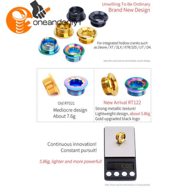 Ốc Vít Hợp Kim Titan M20x8 Gắn Trục Khuỷu Tay Quay Xe Đạp Leo Núi