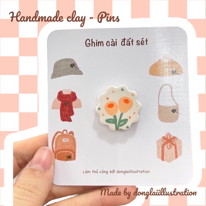 DONGLAI | GHIM CÀI ĐẤT SÉT THỦ CÔNG