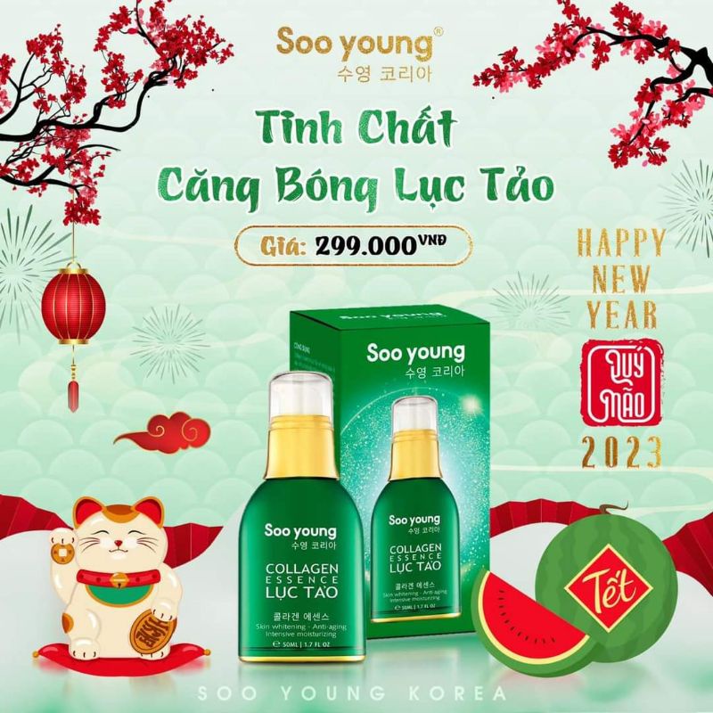 Serum Lục Tảo Soo Young Collagen Chính Hãng