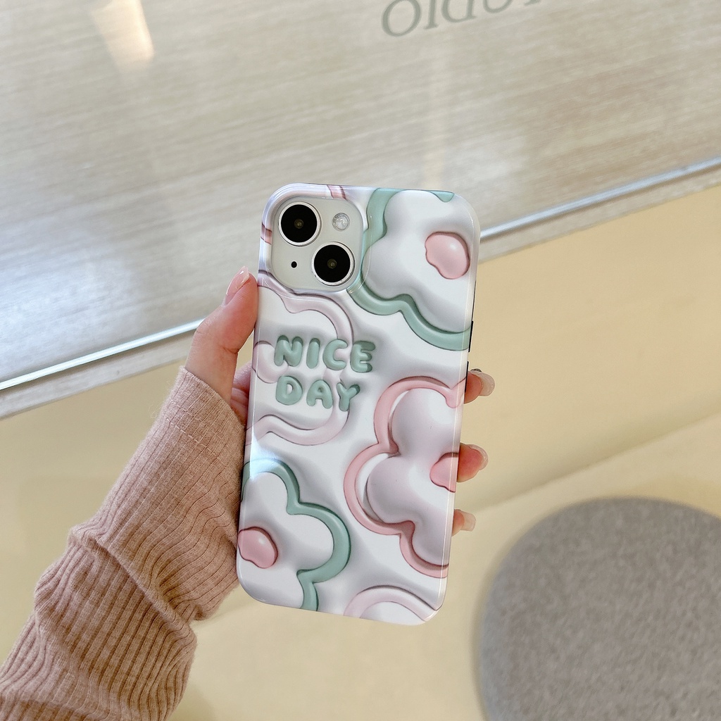 Ốp Điện Thoại Tpu Silicon Mềm Chống Sốc 2 Trong 1 in Họa Tiết Hoa Đơn Giản Cho iPhone 14 13 12 11 Pro Max