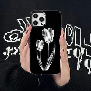 Ốp Điện Thoại Họa Tiết Hoa Tulip Cho Iphone 14promax 13Promax xr 7 / 8plus / 11 12proamx / 11proamx / xsmax