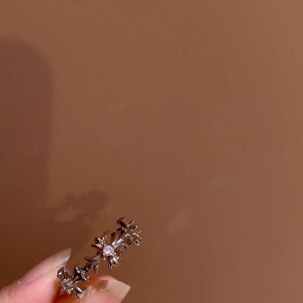 LOMBARD Nhẫn Đan Chéo Phong Cách Punk Hàn Quốc Cá Tính