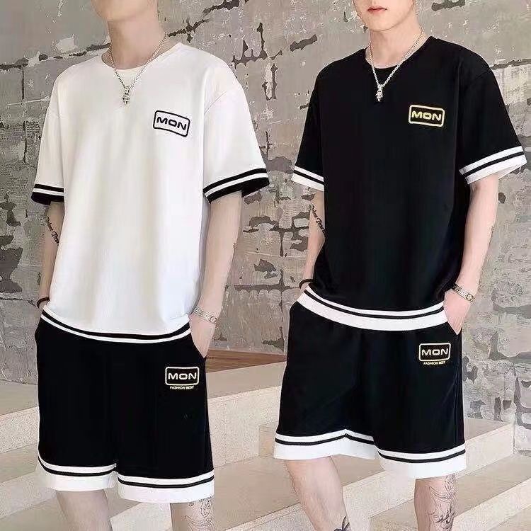 Set Đồ Thể Thao Ngắn Form Rộng Thời Trang Xu Hướng Hàn Quốc Cho Nam