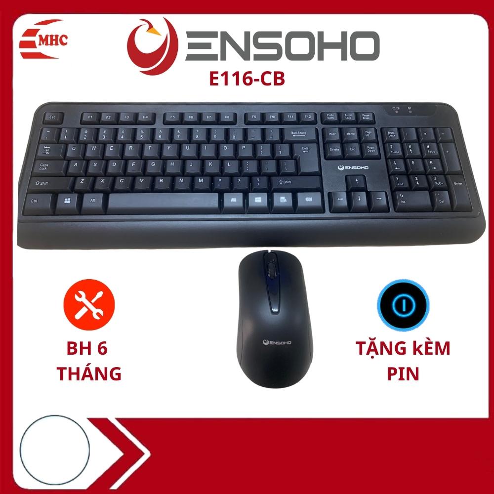 Bộ phím chuột máy tính không dây Ensoho E116cb - Tặng kèm pin