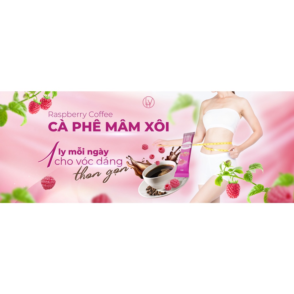 Cà Phê Mâm Xôi Giảm Cân Raspberry Coffee Chính Hãng, Hộp 15 Gói