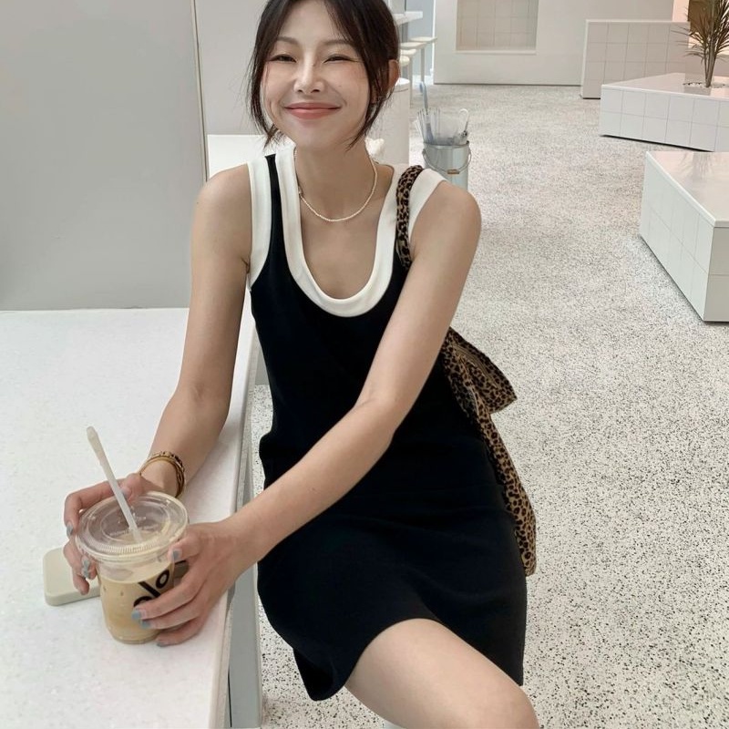 Đầm midi hai dây SUXI ôm dáng thời trang mùa hè dành cho nữ