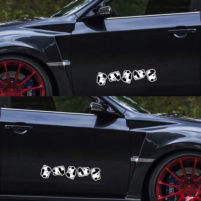 Miếng Dán Phản Quang Hình Gấu Trúc Chống Thấm Nước Trang Trí Xe Hơi / Xe Máy