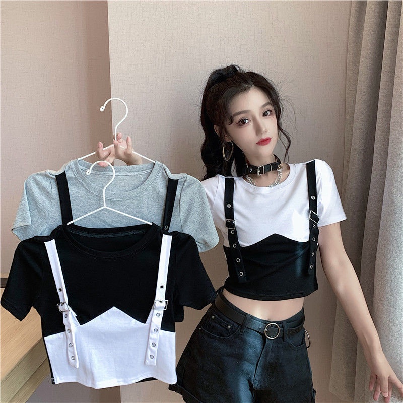 IELGYÁo Dệt Kim Dáng Ngắn Lưng Cao Thời Trang Cho Nữ