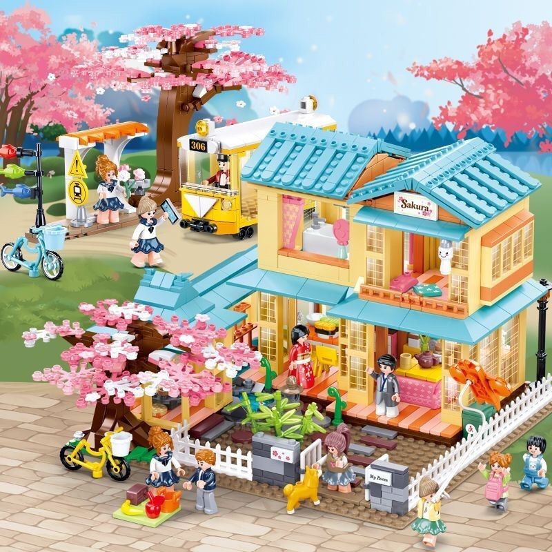 Bộ Đồ Chơi Lắp Ráp Nhà Phong Cách Nhật Bản 1019 Cho Bé